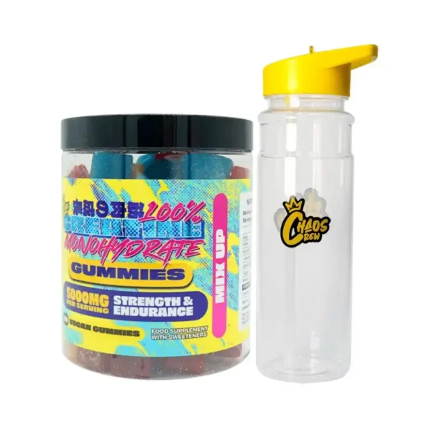 Chaos Crew Creatine Gummies FREE Water Bottle