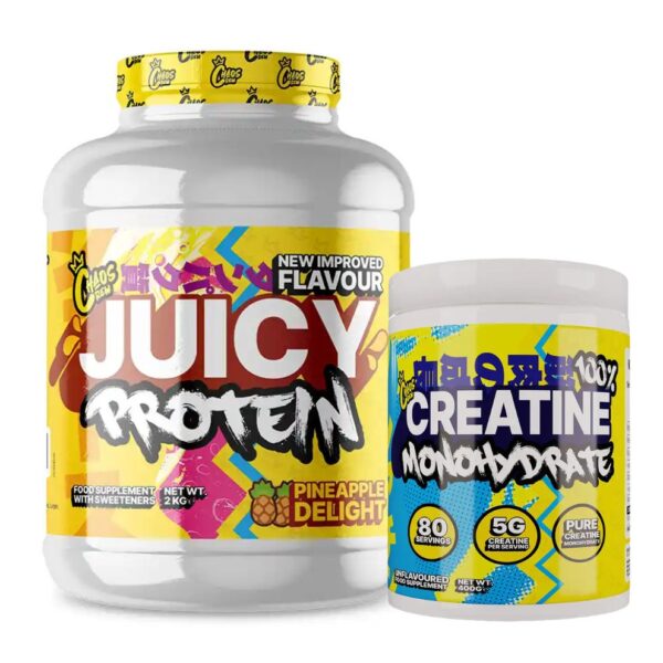 Chaos Crew Juicy Protein 2kg FREE CREATINE MONOHYDRATE