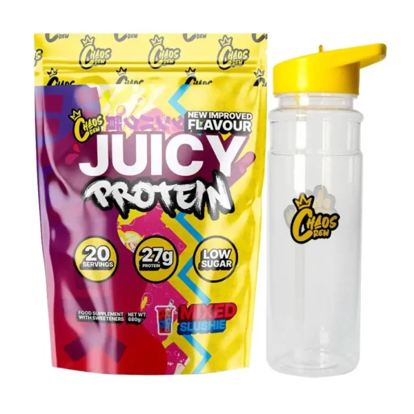 Chaos Crew Juicy Protein 680g FREE Water Bottle