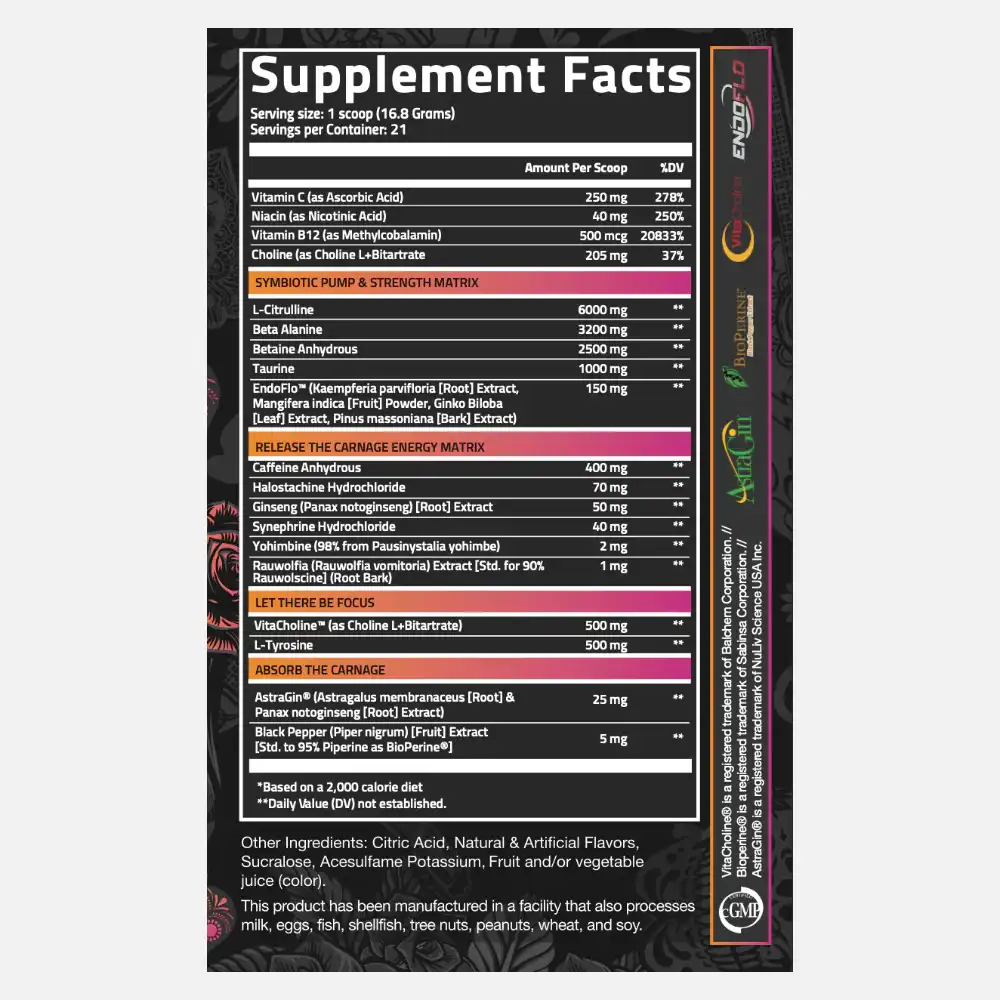Nutrifitt Carnage Advanced Pre-Workout - Image 2