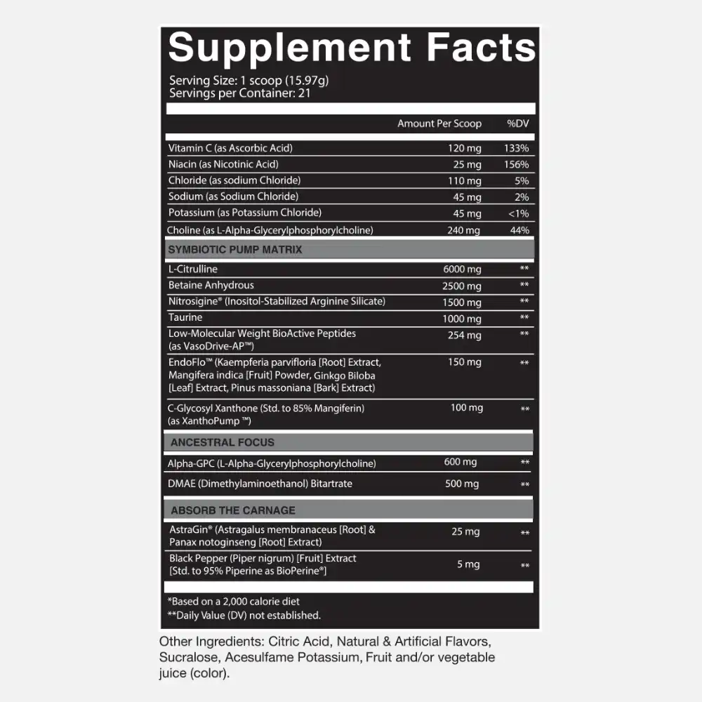Nutrifitt Carnage Non-Stim Pump Pre-Workout - Image 5