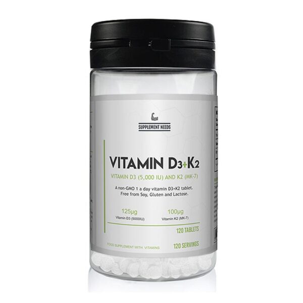 Supplement Needs Vitamin D3 and K2 (MK-7) - 120 Tabs