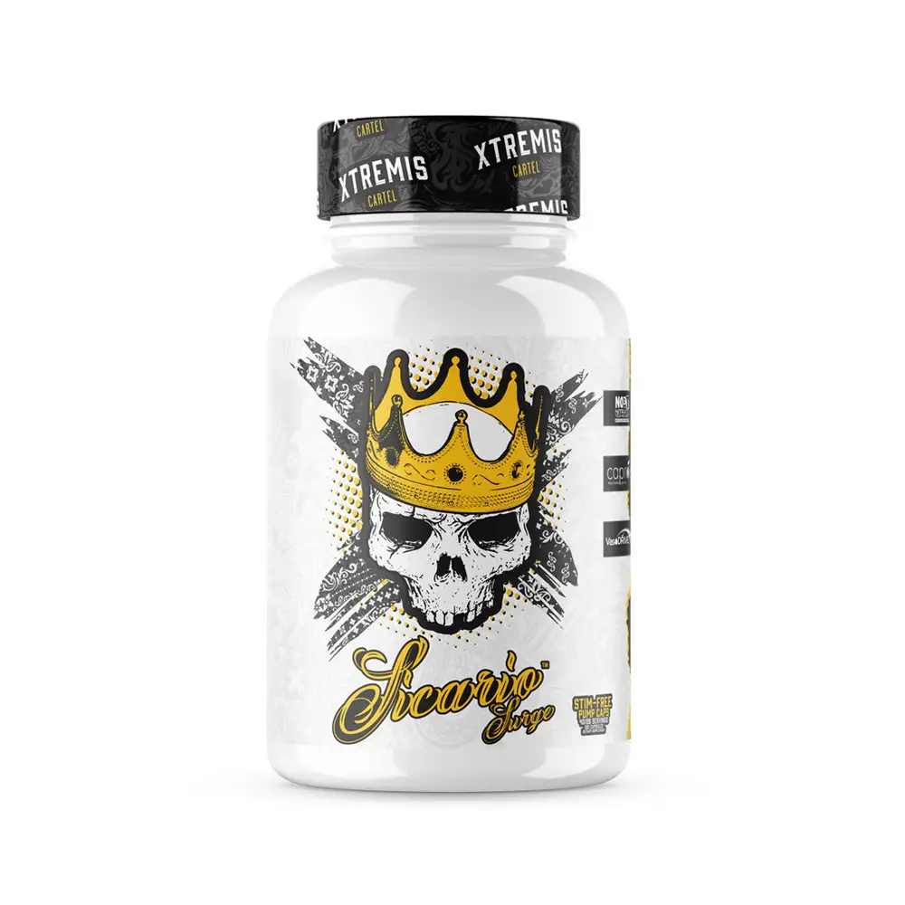 Xtremis Cartel Sicario Surge Non-Stim Pump Pre-Workout Capsules